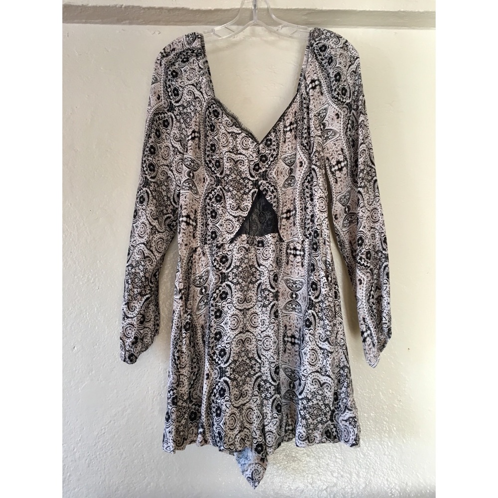 SOLD! Kendall & Kylie Inset Long Sleeved Romper - Picture 2 of 6